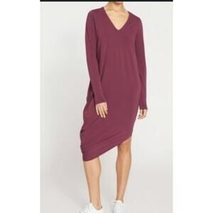 Universal standard pink v-neck long-sleeve geneva dress NWOT size 4XS (US 4-6)